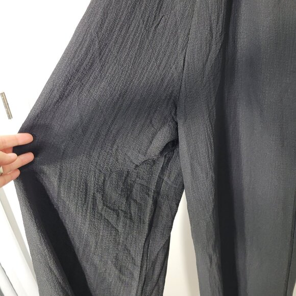 Emery Rose Black Romper Adjustable Spaghetti Straps Wide-Leg Jumpsuit Loose Fit - Picture 5 of 9